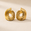 Aretes Espiral Dorada