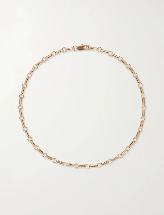 Oblong Gold Choker